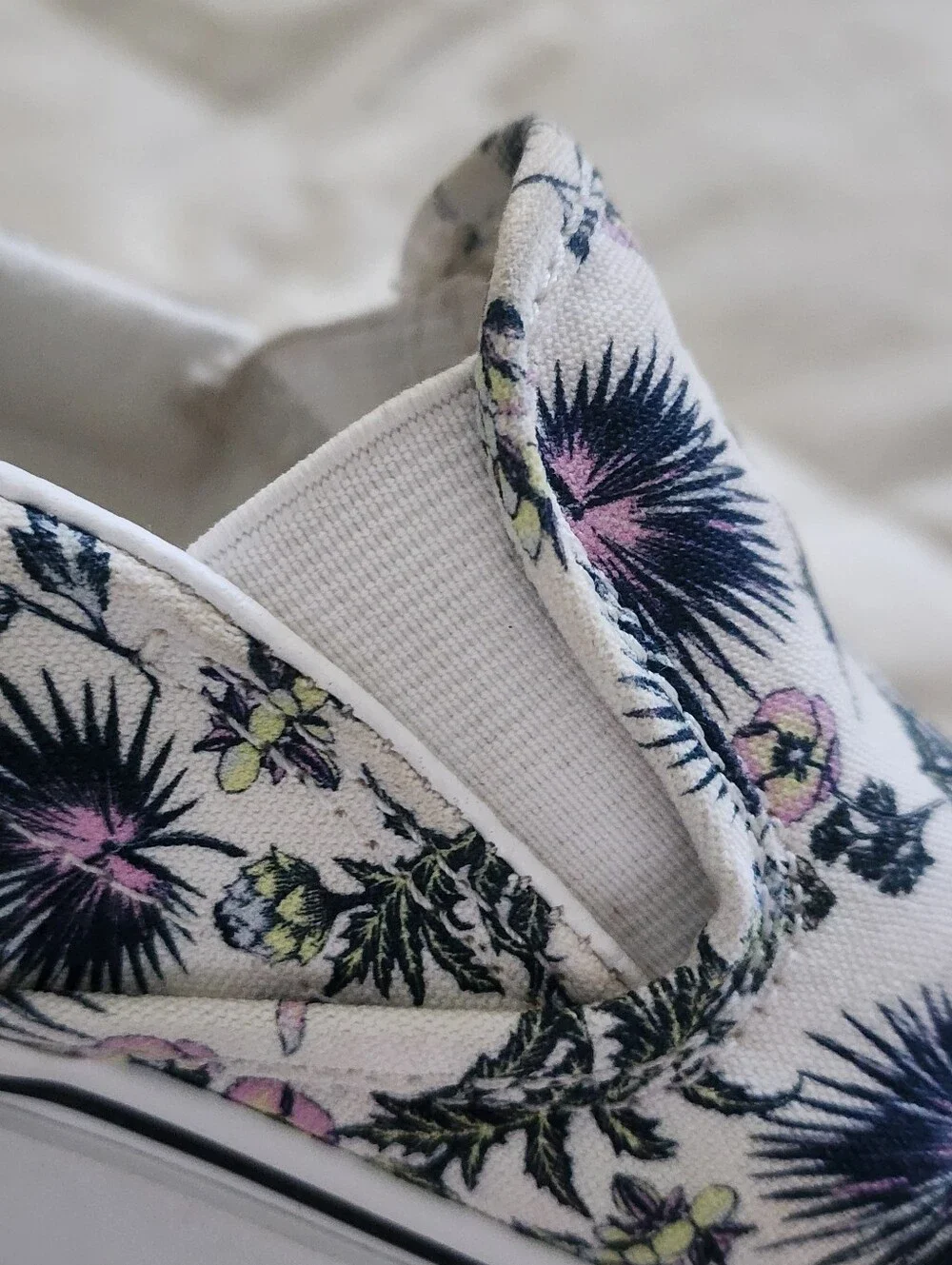 Vans Paradise Floral Slip-On Canvas Sneakers Unisex Womens 9